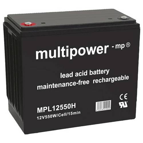 Thumbnail - multipower MPL12550H 149820 Bleiakku 12 V 140 Ah Blei-Vlies (AGM) (B x H x T) 338 x 281 x 173 mm M8-Schraubanschluss War...