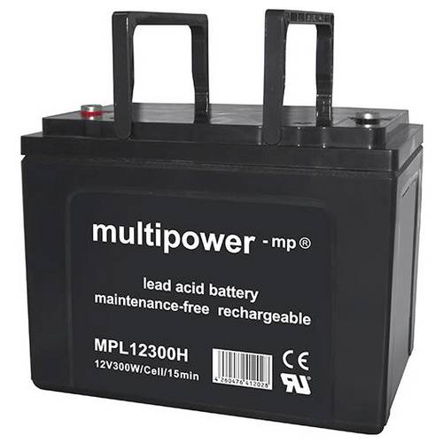 Thumbnail - multipower MPL12300H 149816 Bleiakku 12 V 75 Ah Blei-Vlies (AGM) (B x H x T) 260 x 207 x 170 mm M8-Schraubanschluss Wart...