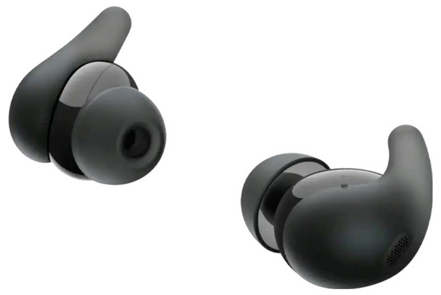 Zwei schwarze In-Ear-Kopfhörer mit ergonomischem Design, geeignet für Sport oder alltägliches Hören.