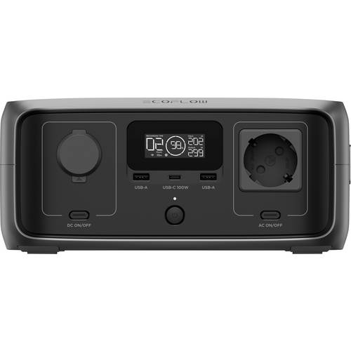 ECOFLOW River 3 UPS Powerstation LiFePO 4 Schwarz mit Laderegler