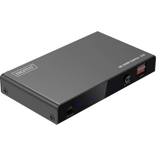 Digitus DS-55339 HDMI-Splitter Metallgehäuse, LED-Anzeige, mit Status-LEDs, zur internen Verwendung 7680 x 4320 Pixel Sc...