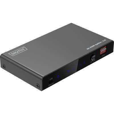 Digitus DS-55339 1+2 Port HDMI-Splitter Metallgehäuse, LED-Anzeige, mit Status-LEDs, zur internen Verwendung 7680 x 4320-0