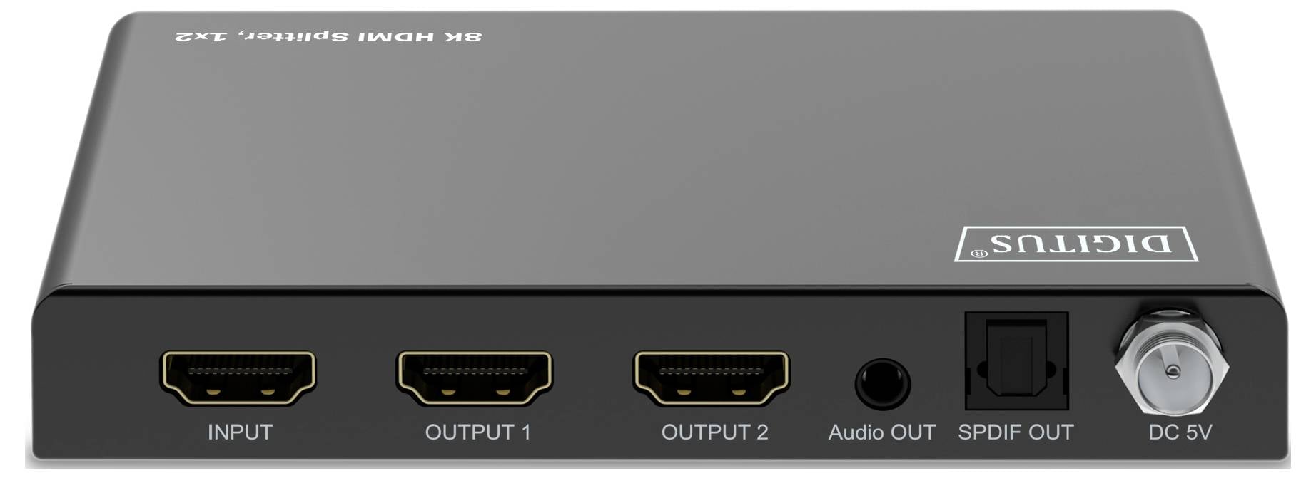 Digitus DS-55339 1+2 Port HDMI-Splitter Metallgehäuse, LED-Anzeige, mit Status-LEDs, zur internen Verwendung 7680 x 4320-2