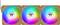 Drei leuchtende RGB-Lüfter in Braun-Gehäuse, parallel installiert. Sie zeigen ein regenbogenfarbenes Muster und das Logo 'thermaltake'.