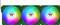 'Drei Thermaltake-Lüfter mit RGB-Beleuchtung in grünem Gehäuse, in einer horizontalen Reihe angeordnet.'