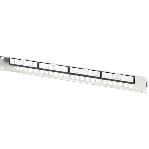 Digitus DN-91411-G Patch-Panel 483 mm (19) 1 HE Stahl, Verzinkt, Schwarz, Schwarz (RAL 9005), Metall Unbestückt