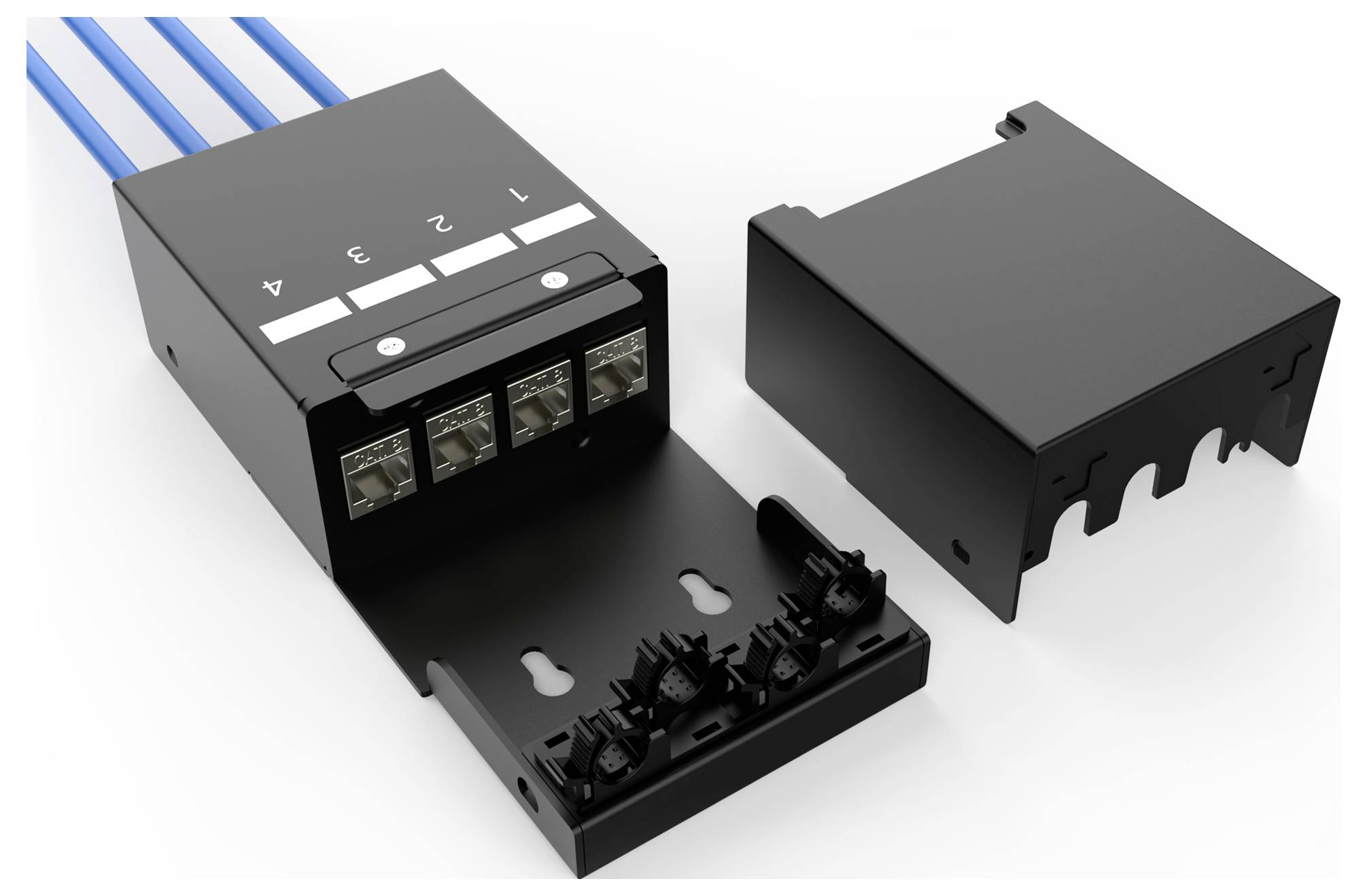 Digitus DN-93708-4 RJ45-Modulträger Keystone Unbestückt 1 St.-2