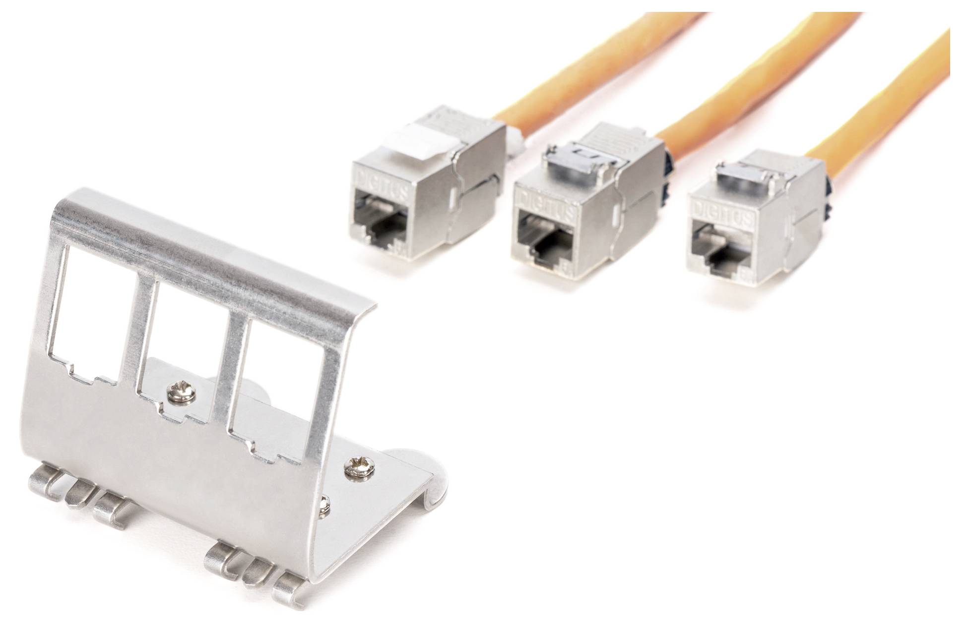 Digitus AN-25183 Keystone-Halterung 2-fach Edelstahl-1
