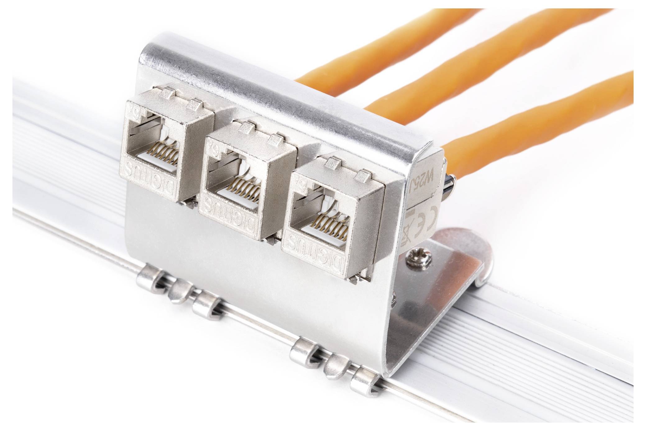 Digitus AN-25183 Keystone-Halterung 2-fach Edelstahl-3