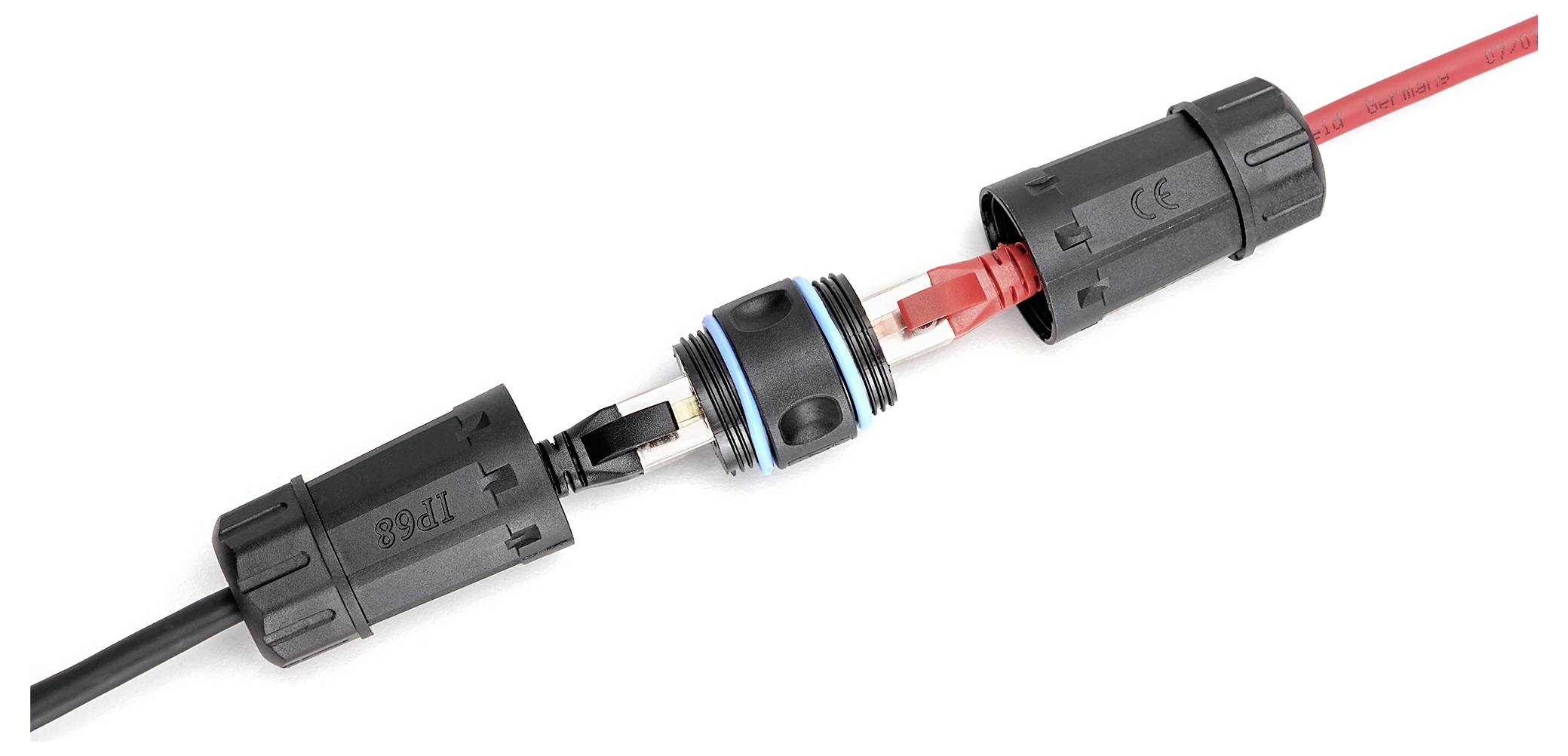 Digitus DN-93905-OD CAT 6A Außenanschluss, Schutzart IP68 RJ45 zu RJ45 Verbindung DN-93905-OD Buchse, RJ45 Gehäuse, RJ45-4