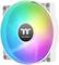 PC-Lüfter mit RGB-Beleuchtung in Regenbogenfarben. Das Zentrum trägt das Logo einer Marke.