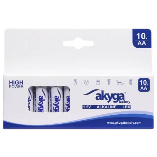Thumbnail - Akyga AA LR6 Mignon (AA)-Batterie Alkali-Mangan 3050 mAh 1.5 V 10 St.