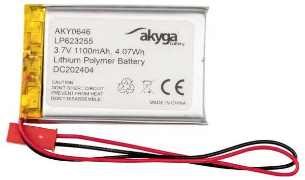 Akyga LP623255 Akkupack x Spezial-Akku  LiPo 3.7 V 1100 mAh