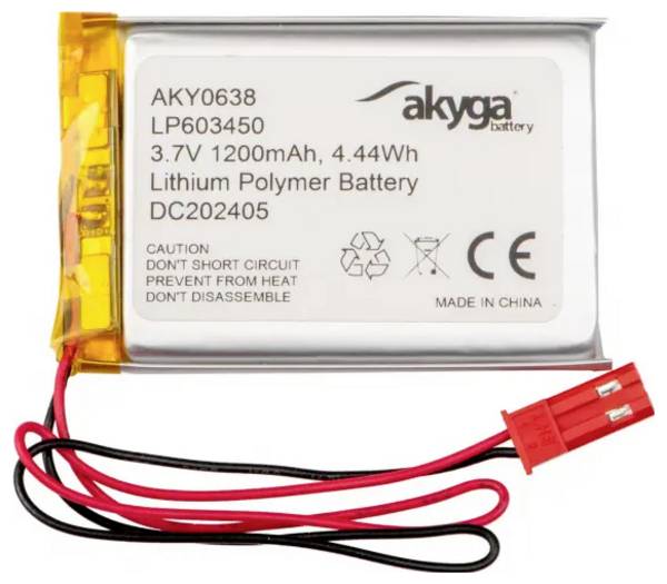 Akyga LP603450 Akkupack x Spezial-Akku  LiPo 3.7 V 1200 mAh