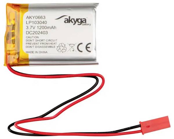Akyga LP103040 Akkupack x Spezial-Akku  LiPo 3.7 V 1200 mAh