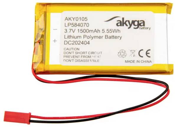 Akyga LP584070 Akkupack x Spezial-Akku  LiPo 3.7 V 1500 mAh