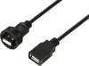 USB 2.0-Kabel mit USB-A-Stecker auf IP67-USB-A-Buchse, 0,5 m TC-E13T-MU2-MWA/FU2-NWA-0.5PV-S Wasserdichtes Kunststoffkabel TC-13543540 TRU COMPONENTS Inhalt: 1 St.