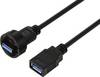 USB 3.0-Buchse auf Stecker, IP67 (Gewinde), Kabel 0,5 m TC-E13T-MU3-MWA/FU3-NWA-0.5PV-S Wasserdichtes Kunststoffkabel TC-13543564 TRU COMPONENTS Inhalt: 1 St.