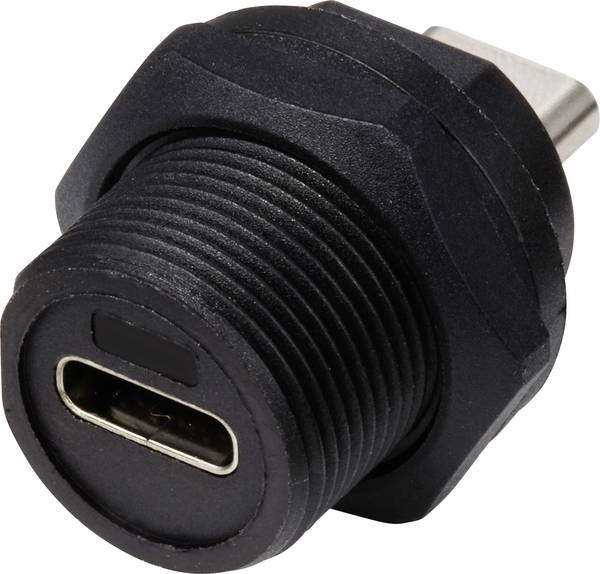 USB-C® 3.0 Buchse auf Buchse IP67 (Gewinde)  TC-E10T-FT3-PRF  TC-13543608 TRU COMPONENTS Inhalt: 1 St.