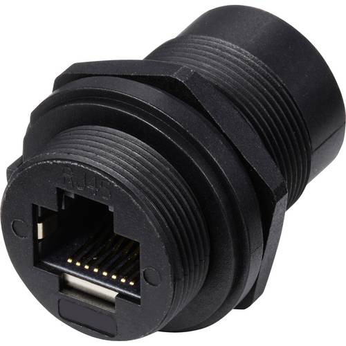 Thumbnail - TRU COMPONENTS TC-E13T-FR6-PRB RJ45-Buchse auf Buchse für die Frontmontage IP67 (mit Gewinde) TC-13543652 Polzahl Sensor...