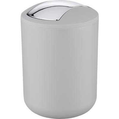 Wenko WENKO Kosmetikeimer Brasil Grau S 22249800 Mülleimer 2 l Kunststoff (Ø x H) 140 mm x 210 mm Hellgrau 1 St.