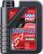 Ölflasche mit der Aufschrift 'LIQUI MOLY 10W-40 Street', geeignet für Motorräder. Enthält 1 Liter synthetisches Öl, hergestellt in Deutschland.
