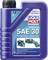 Ein blauer 1-Liter-Behälter von Liqui Moly Marine mit SAE 30 Motoröl für Benzin- und Dieselmotoren, 'Made in Germany'.