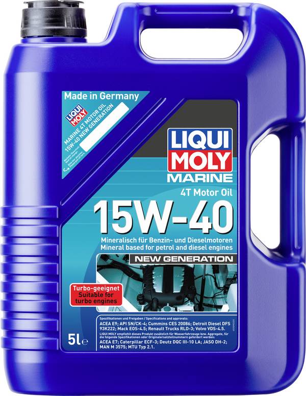 Liqui Moly Marine 4T Motor Oil 15W-40 New Generation 25090 Motoröl 5 l