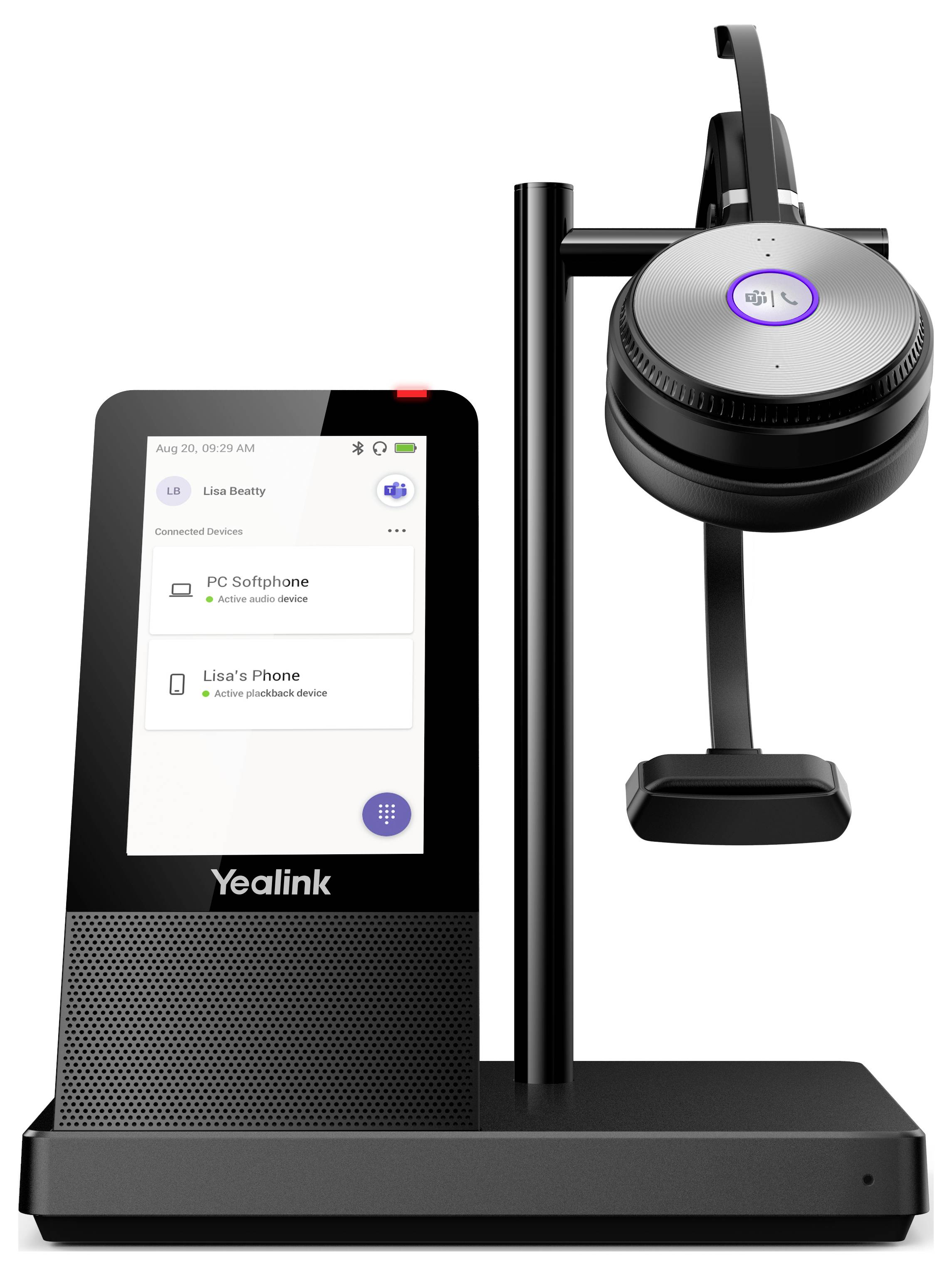 Yealink Yealink DECT Headset WH66 Mono Teams On Ear Headset DECT Mono Schwarz Telefon-3