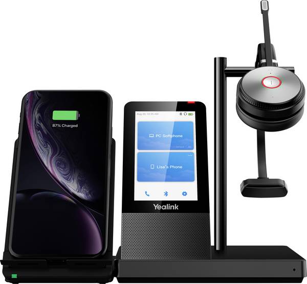 Yealink Yealink DECT Headset WH66 Mono UC  On Ear Headset DECT Mono Schwarz   Telefon