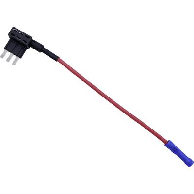 Elektrisches Adapterkabel mit rotem und schwarzem Anschluss, geeignet für Mehrzweckverbindungen in elektronischen Geräten.