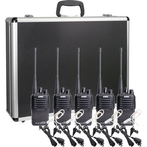 Alinco Team-Set DJ-VX-46 + KEP-24-AL 150101 PMR-Handfunkgerät 5er Set