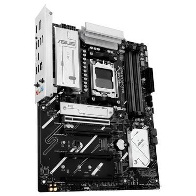 Hauptplatine mit verschiedenen Schnittstellen und Erweiterungssteckplätzen, Marke ASUS, Modell PRIME B650-PLUS WIFI.