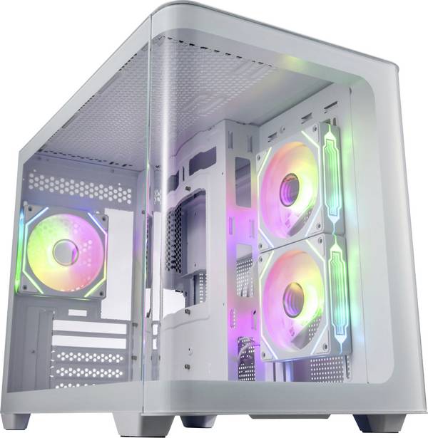 FSP Fortron POC0000244 Midi-Tower Gaming-Gehäuse  Weiß Seitenfenster