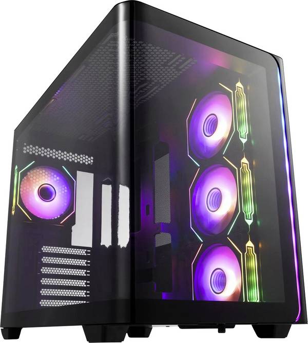 FSP Fortron POC0000254 Midi-Tower Gaming-Gehäuse  Schwarz Seitenfenster