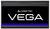 Schwarzes Chieftec-Gehäuse mit großem 'VEGA'-Schriftzug in Weiß und blauer Zierlinie unten.