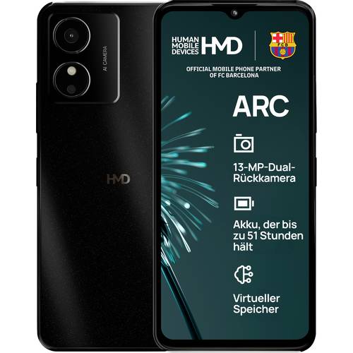 Thumbnail - HMD Arc Smartphone 64 GB 16.6 cm (6.52 Zoll) Schwarz Android™ 14 (Go Edition) Hybrid-Slot