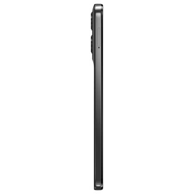 Seitenansicht eines schwarzen Smartphones mit schlankem Profil, Aus-/Einschalter und mehreren Objektivlinsen der rückwärtigen Kamera.