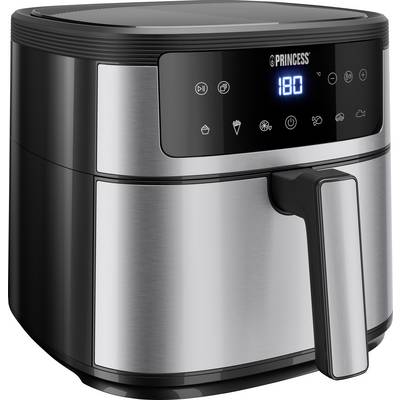 Princess Airfryer Heißluft-Fritteuse 6 l 1500 W mit Display, Antihaftbeschichtung, Timerfunktion, BPA-frei, Überhitzungs