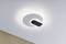 Deckenleuchte mit modernem, kreisförmigem Design, weißer LED-Leuchtring und schwarzes zentrales Element, an hellem Raumhimmel.