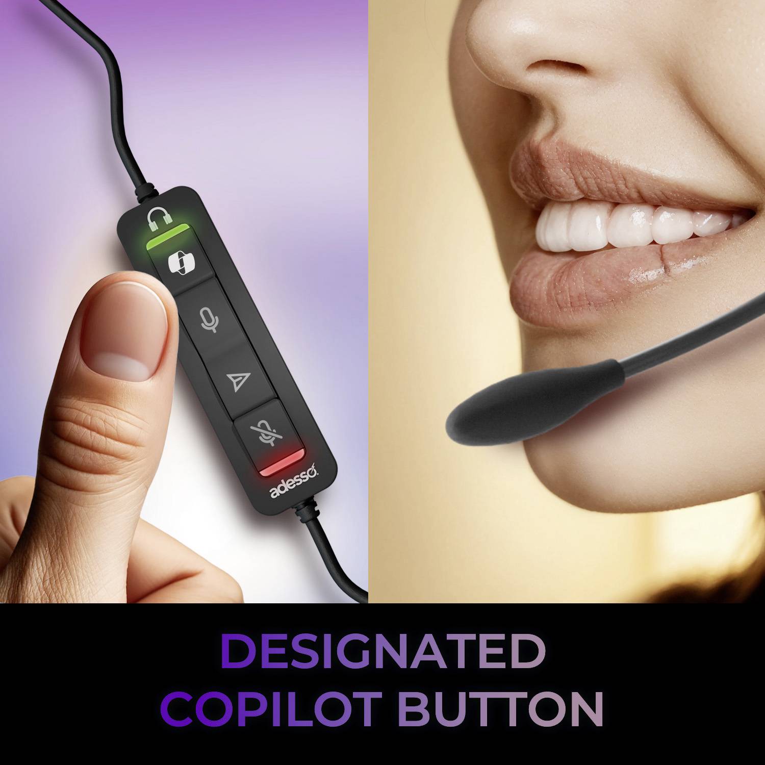 Adesso Xtream P7 AI Copilot Headset On Ear Headset kabelgebunden Stereo schwarz-meliert Headset Computer-11