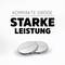'Kompakte Größe, starke Leistung' steht über zwei runden Batterien der Marke Energizer.