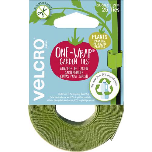 VELCRO® Universal Klettband zum Bündeln, für Pflanzen und Garten Haft- und Flauschteil (L x B) 20 cm x 1.2 cm Grün 25 St...