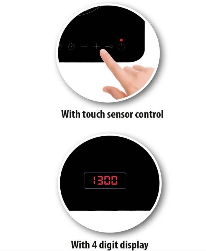 'Kochfeld mit Touch-Bedienfeld' und 'mit 4-stelligem Display 1300'.