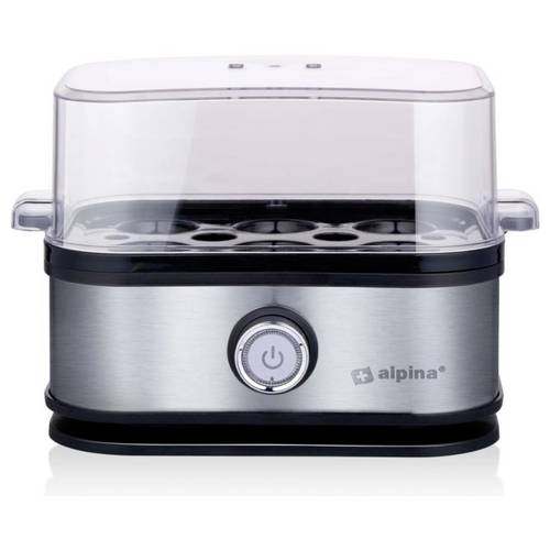 Thumbnail - Alpina Switzerland 871125223691 Eierkocher mit Eierstecher, mit Messbecher Silber, Schwarz