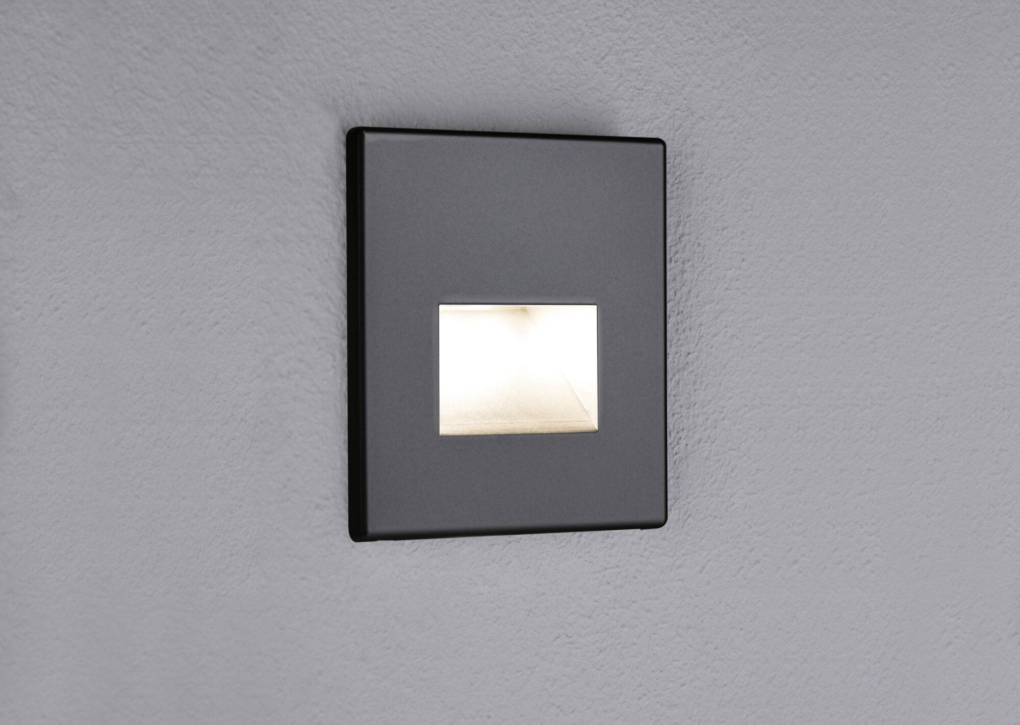 Paulmann 41308 Edge LED-Wandeinbauleuchte 4er Set LED LED Schwarz (matt)-4