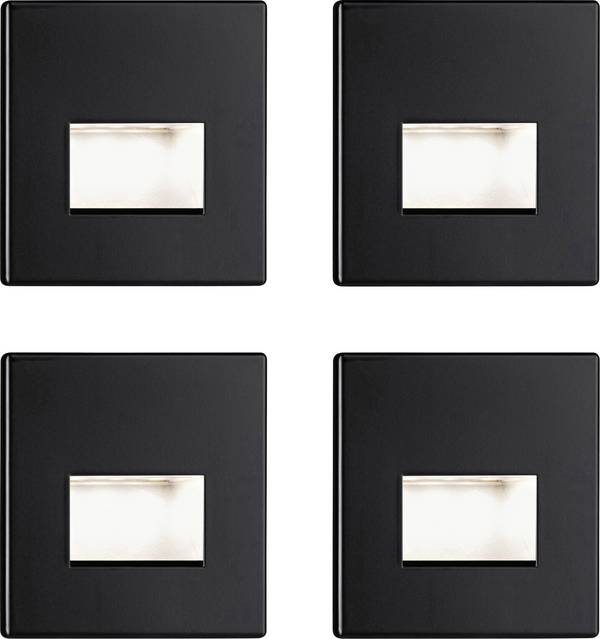 Paulmann 41308 Edge LED-Wandeinbauleuchte 4er Set  LED LED  Schwarz (matt)