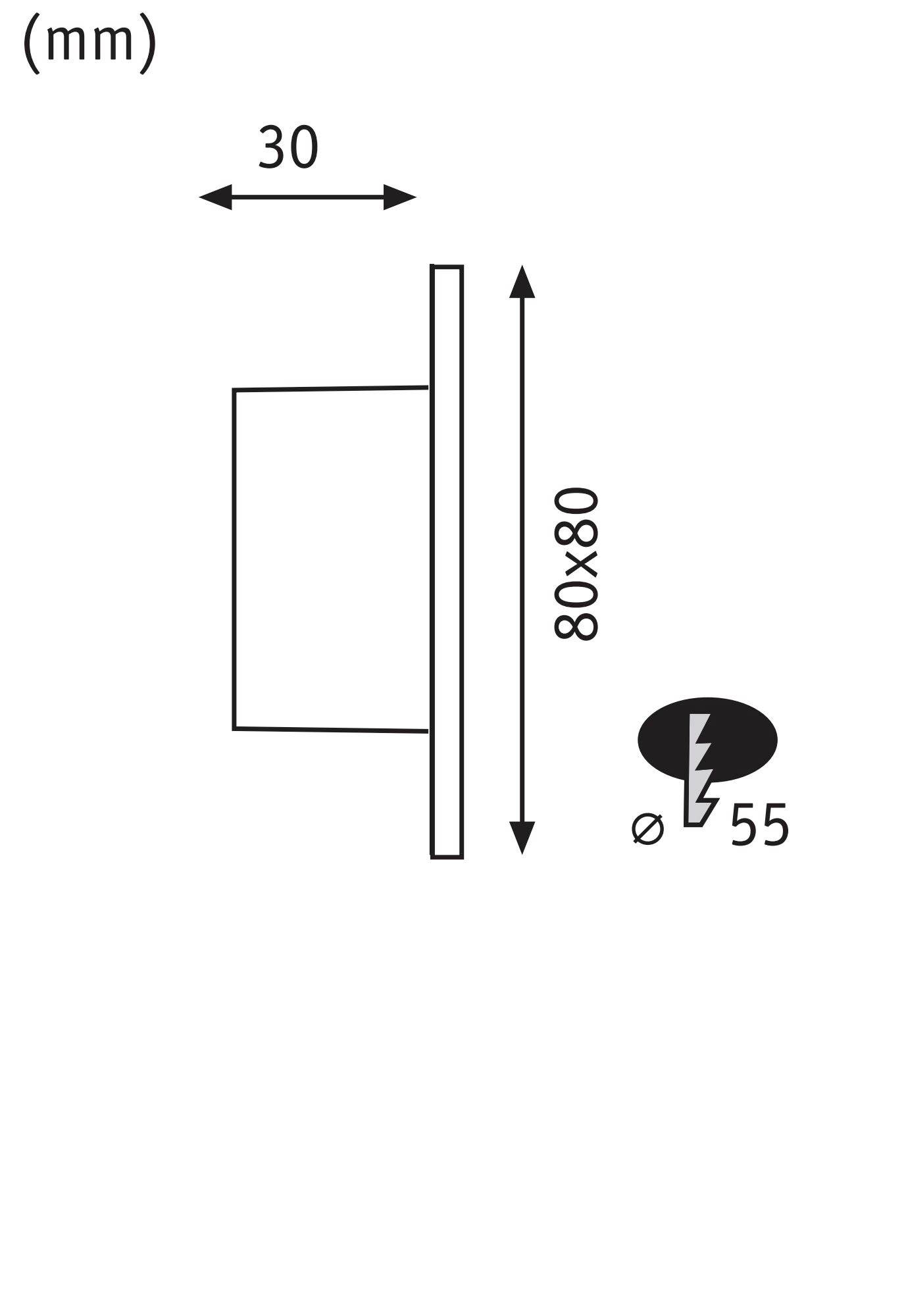 Paulmann 41308 Edge LED-Wandeinbauleuchte 4er Set LED LED Schwarz (matt)-10
