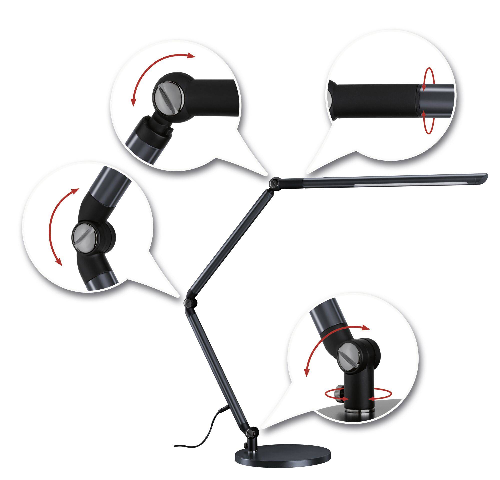 Paulmann FlexBar 41300 LED-Schreibtischleuchte LED LED fest eingebaut 10.6 W Anthrazit (metallic)-12