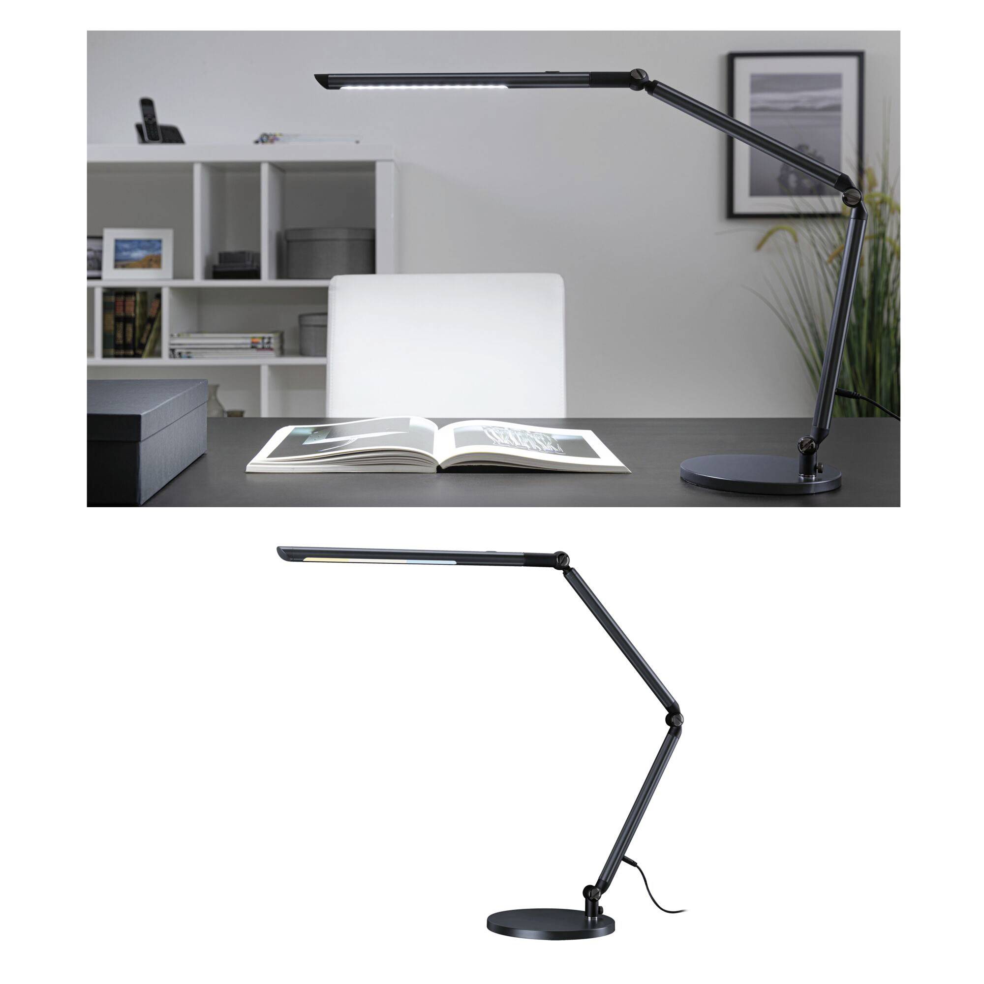 Paulmann FlexBar 41300 LED-Schreibtischleuchte LED LED fest eingebaut 10.6 W Anthrazit (metallic)-5